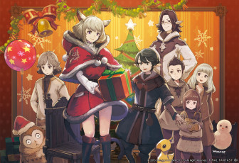 Картинка аниме зима +новый+год +рождество рождество