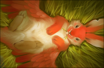 Картинка рисованное животные +сказочные +мифические кролик