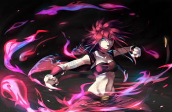 Картинка аниме магия +колдовство +halloween девушка фон взгляд