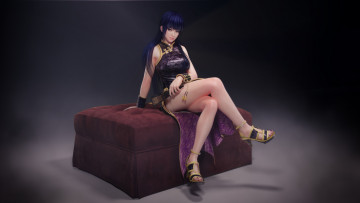 Картинка 3д+графика аниме+ anime взгляд девушка фон кимоно