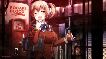 Картинка аниме животные +существа вампир кровь