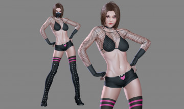 Картинка 3д+графика фантазия+ fantasy взгляд маска фон девушка