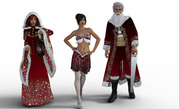 Картинка 3д+графика люди+ people девушки взгляд фон мужчина