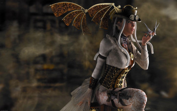 Картинка 3д+графика фантазия+ fantasy девушка фон взгляд