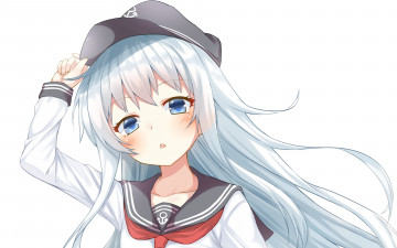 Картинка аниме kantai+collection девушка фон взгляд