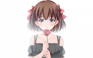 Картинка аниме unknown +другое девушка взгляд фон