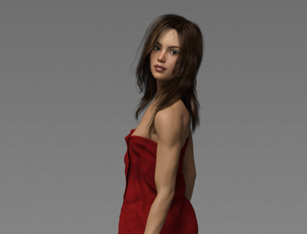 Обои картинки фото 3д графика, люди , people, девушка, фон, взгляд