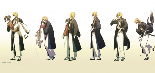 Обои картинки фото аниме, hakuouki, shinsengumi, kitan