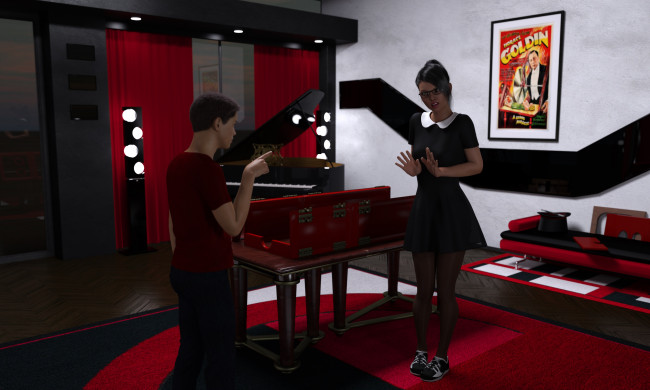 Обои картинки фото 3д графика, люди , people, девушка, взгляд, фон, парень