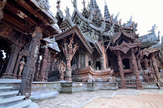 Обои картинки фото города, - исторические,  архитектурные памятники, паттайя, таиланд, святилище