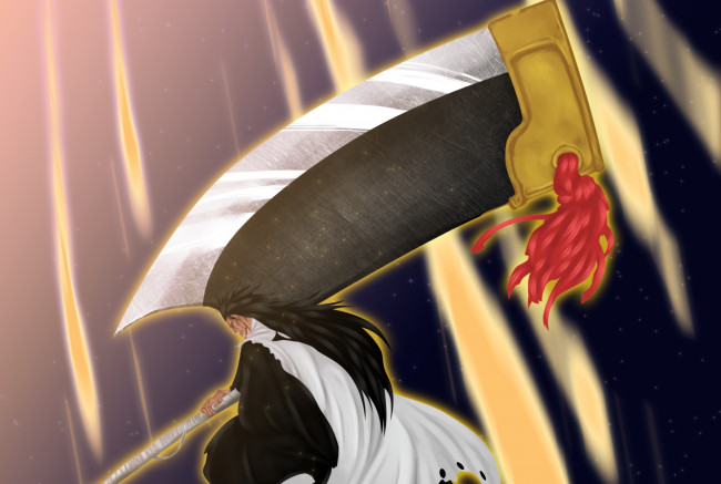 Обои картинки фото аниме, bleach, зараки, кенпачи