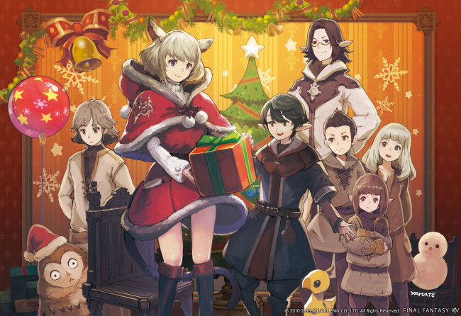 Обои картинки фото аниме, зима,  новый год,  рождество, рождество