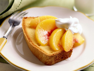 Картинка еда пироги лакомство персики пирог