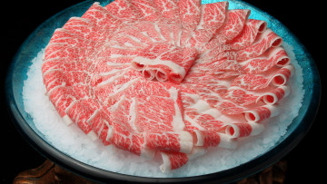 Картинка еда мясные+блюда лед мраморная говядина