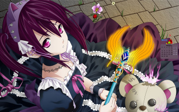 Картинка календари аниме цветок игрушка взгляд лицо 2018 девушка