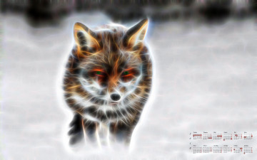 Картинка календари компьютерный+дизайн 2018 лиса