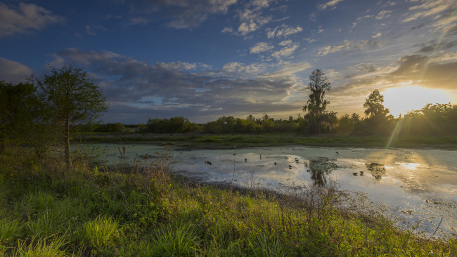 Обои картинки фото природа, восходы, закаты, простор