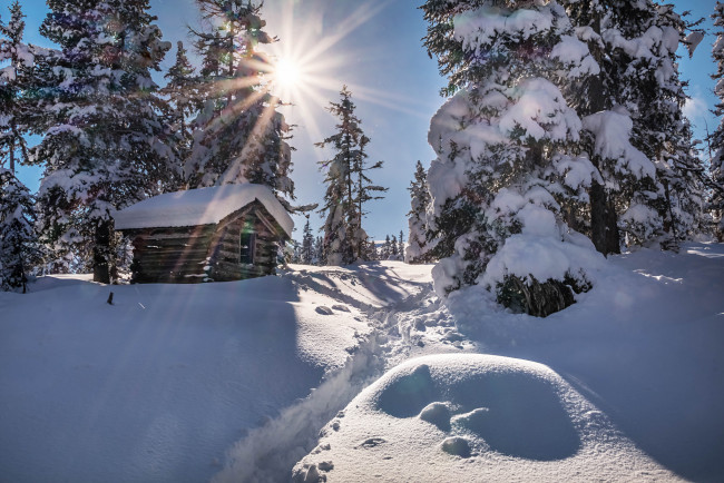 Обои картинки фото природа, зима, простор