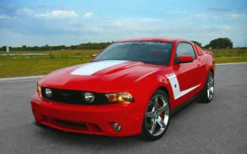 Картинка автомобили mustang красный gt ford