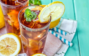 Картинка еда напитки +коктейль лед коктейль мята лимон
