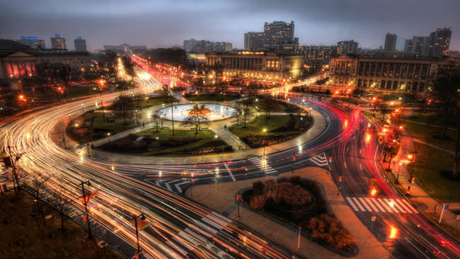 Обои картинки фото города, филадельфия,  сша, площадь, логана