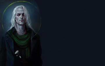 Картинка рисованное кино +мультфильмы люциус малфой трость шарф пальто