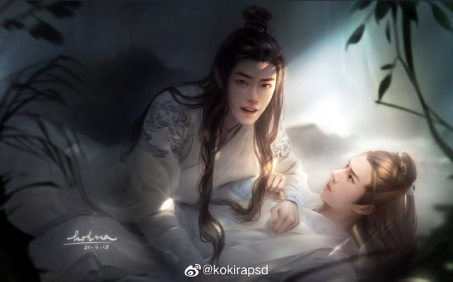 Обои картинки фото рисованное, кино,  мультфильмы, вэй, усянь, лань, ванцзы