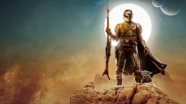 Обои картинки фото the mandalorian , сериал 2019 – , кино фильмы, the mandalorian, звездные, войны, фантастика, фэнтези, боевик, мандалорец, grogu, star, wars, the, mandalorian, baby, yoda, постер, фильм, сериал