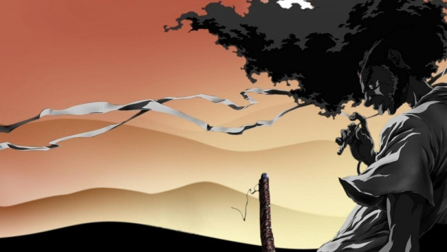 Обои картинки фото видео игры, afro samurai, самурай, сигарета