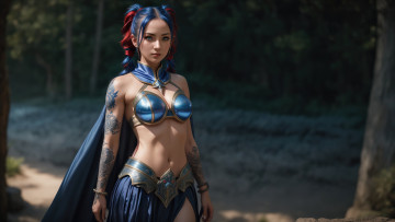 Картинка 3д 3д+графика фантазия+ fantasy girl art tatoo digital stable diffusion