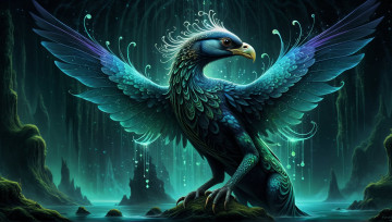 Картинка фэнтези существа нейросети графика нейроарт ai art нейронные сети рисунки нейро искусство