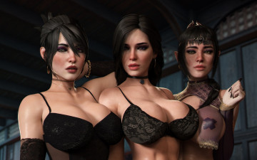 Картинка видео+игры ---другое morrigan yennefer shadowheart