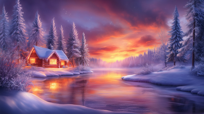 Обои картинки фото разное, компьютерный дизайн, зима