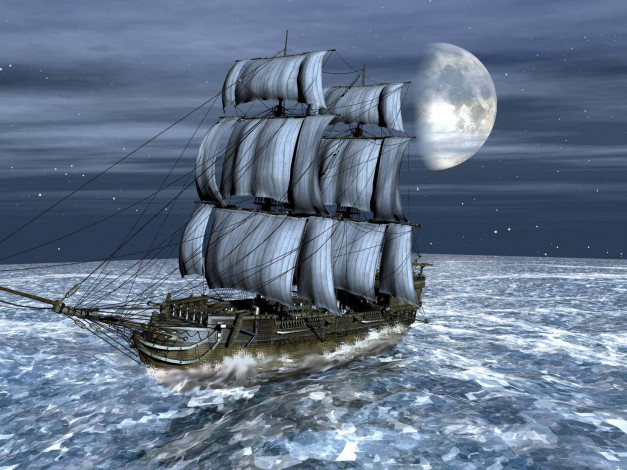 Обои картинки фото корабли, 3d
