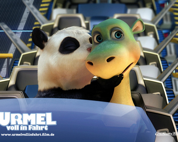 Обои картинки фото urmel, voll, in, fahrt, импи, суперстар, мультфильмы