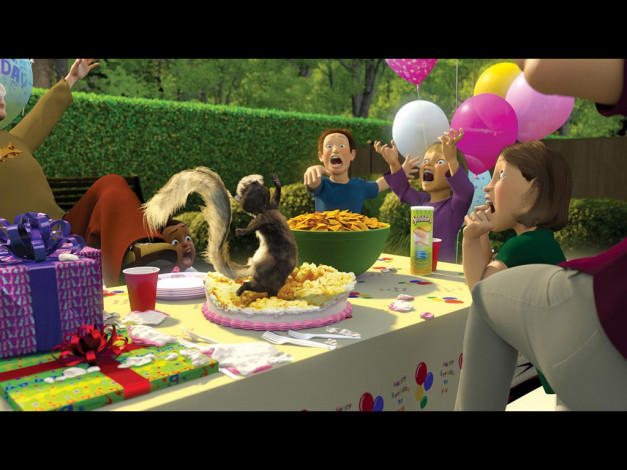 Обои картинки фото мультфильмы, over, the, hedge