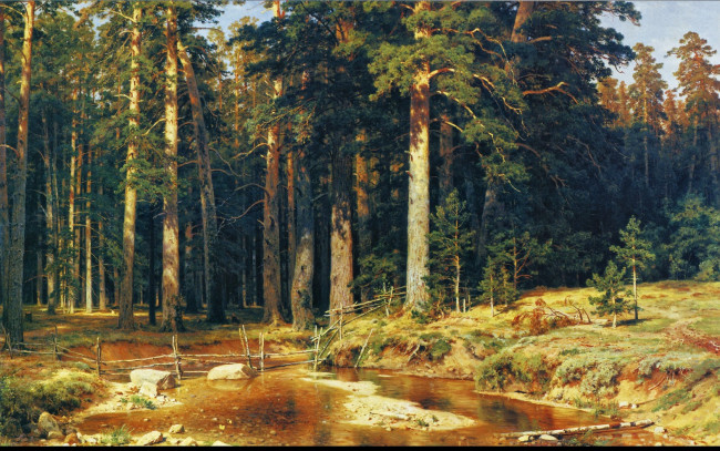 Обои картинки фото корабельная, роща, рисованные, живопись