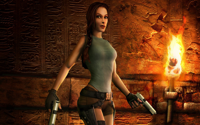 Обои картинки фото видео, игры, lara, croft, tomb, raider, anniversary