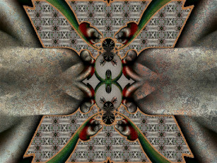 Картинка 3д графика fractal фракталы фон узор