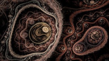 Картинка 3д графика fractal фракталы фон узор
