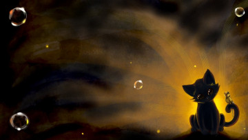 Картинка рисованные животные коты кошка кот попугай птица котёнок