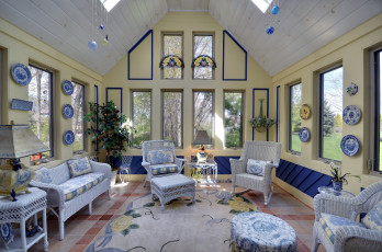 Картинка интерьер веранды террасы балконы элегантность стиль тарелки кресла терраса