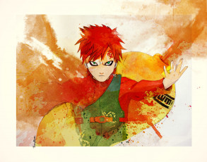 Картинка аниме naruto парень каге песок гаара