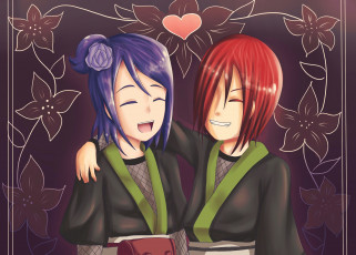 Картинка аниме naruto акатцки конан нагато наруто цветы