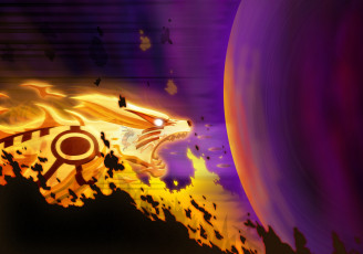 Картинка аниме naruto бомба хвостатых режим кьюби наруто