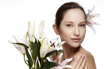 Картинка девушки -unsort+ лица +портреты лилии