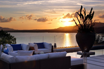 Картинка интерьер веранды +террасы +балконы закат