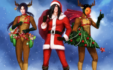 Картинка аниме naruto мадара парни итачи олени новый год обито