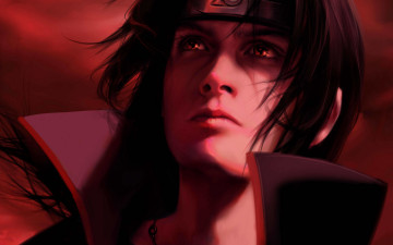 Картинка аниме naruto наруто парень волосы лицо учиха арт итачи