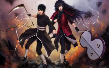 Картинка аниме naruto обито мадара оружие учиха наруто